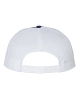 Richardson 511 Wool Blend Flat Bill Trucker Cap #color_Navy/ White