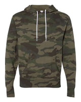 Independent Trading Co. AFX90UN Lightweight Hooded Sweatshirt #color_Forest Camo