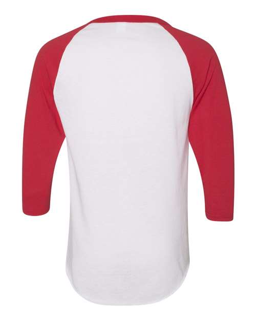 Augusta Sportswear AG4420 Adult 3/4-Sleeve Baseball Jersey #color_WHITE/ RED
