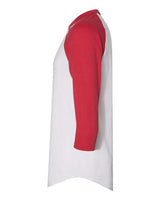 Augusta Sportswear AG4420 Adult 3/4-Sleeve Baseball Jersey #color_WHITE/ RED