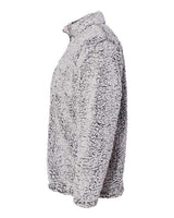 J America JA8454 Adult Epic Sherpa Quarter-Zip #color_BLACK HEATHER