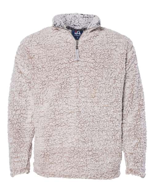 J America JA8454 Adult Epic Sherpa Quarter-Zip #color_OATMEAL HEATHER