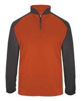 Badger 4006 Ultimate SoftLock Sport Quarter-Zip Pullover #color_Burnt Orange/ Graphite