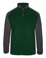 Badger 4006 Ultimate SoftLock Sport Quarter-Zip Pullover #color_Forest/ Graphite