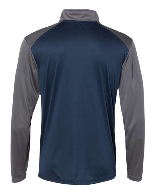 Badger 4006 Ultimate SoftLock Sport Quarter-Zip Pullover #color_Navy/ Graphite