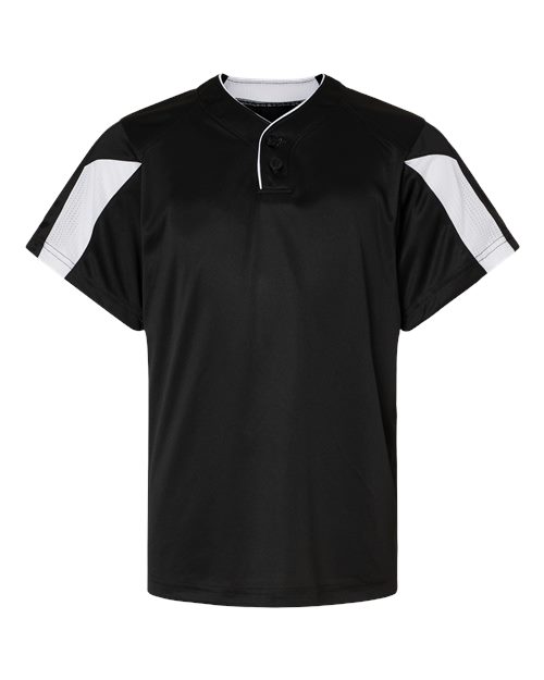 Alleson Athletic 2976 Youth Striker Placket #color_Black/ White