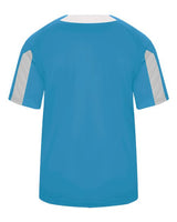 Alleson Athletic 2976 Youth Striker Placket #color_Columbia Blue/ White