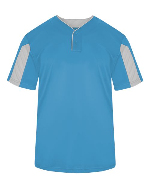 Alleson Athletic 2976 Youth Striker Placket #color_Columbia Blue/ White