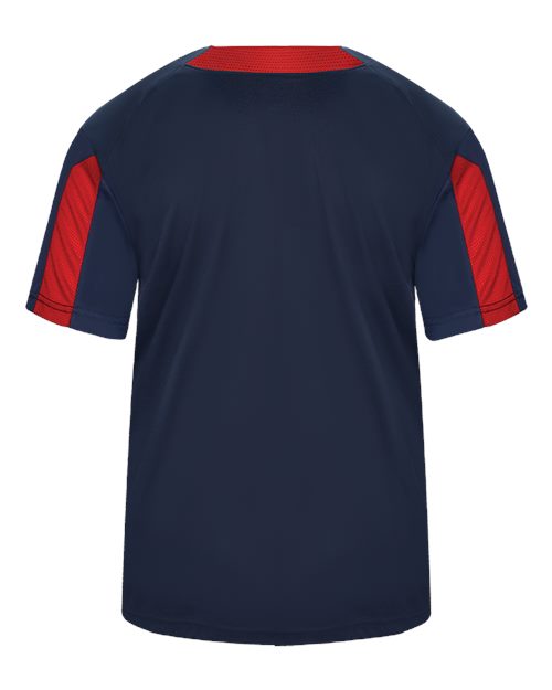 Alleson Athletic 2976 Youth Striker Placket #color_Navy/ Red