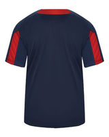 Alleson Athletic 2976 Youth Striker Placket #color_Navy/ Red