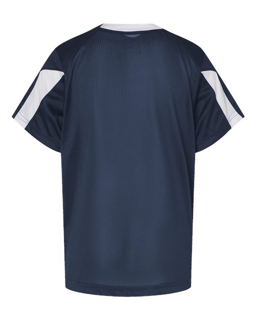 Alleson Athletic 2976 Youth Striker Placket #color_Navy/ White