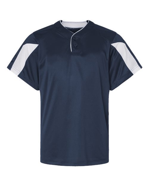 Alleson Athletic 2976 Youth Striker Placket #color_Navy/ White