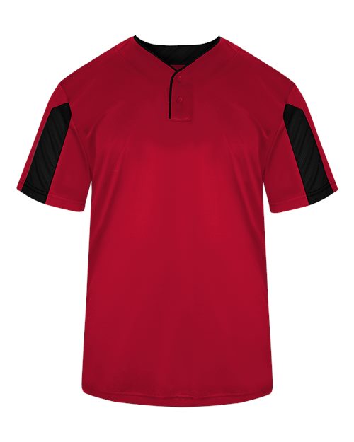 Alleson Athletic 2976 Youth Striker Placket #color_Red/ Black