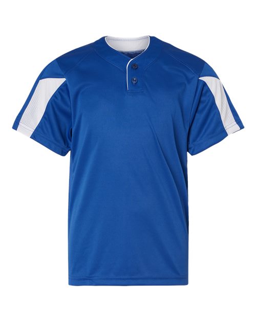 Alleson Athletic 2976 Youth Striker Placket #color_Royal/ White