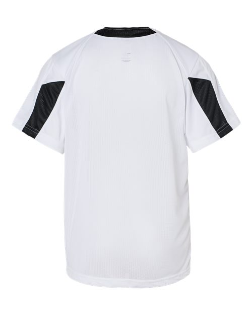 Alleson Athletic 2976 Youth Striker Placket #color_White/ Black
