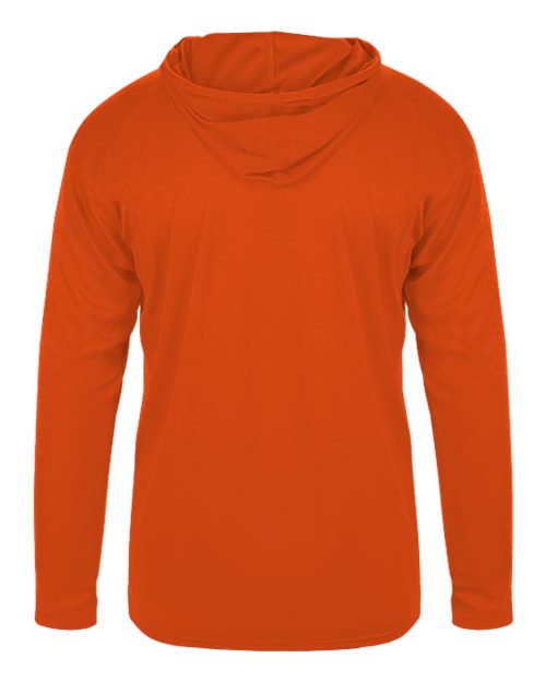 Badger 4105 B-Core Hooded Long Sleeve T-Shirt #color_Burnt Orange