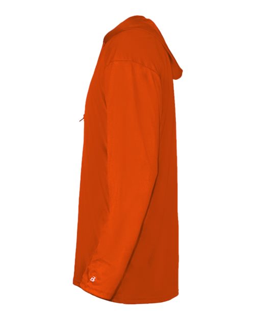 Badger 4105 B-Core Hooded Long Sleeve T-Shirt #color_Burnt Orange