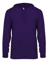 Badger 4105 B-Core Hooded Long Sleeve T-Shirt #color_Purple