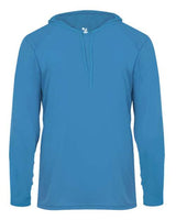 Badger 4105 B-Core Hooded Long Sleeve T-Shirt #color_Electric Blue