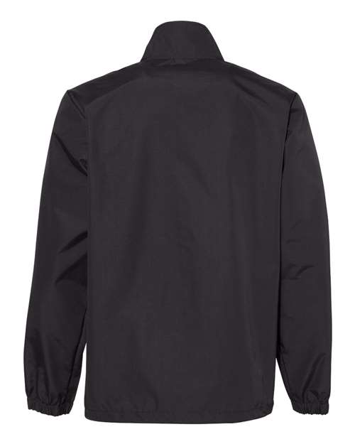 Independent Trading Co. EXP99CNB Water-Resistant Windbreaker Coach’s Jacket #color_Black/ Black
