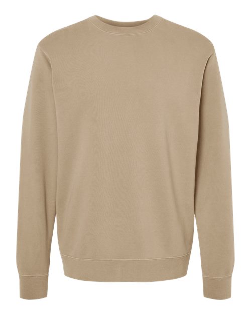 Independent Trading Co. PRM3500 Midweight Pigment-Dyed Crewneck Sweatshirt #color_Pigment Sandstone