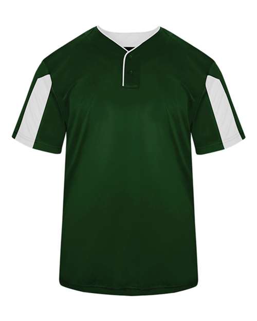 Alleson Athletic 7976 Striker Placket #color_Forest/ White