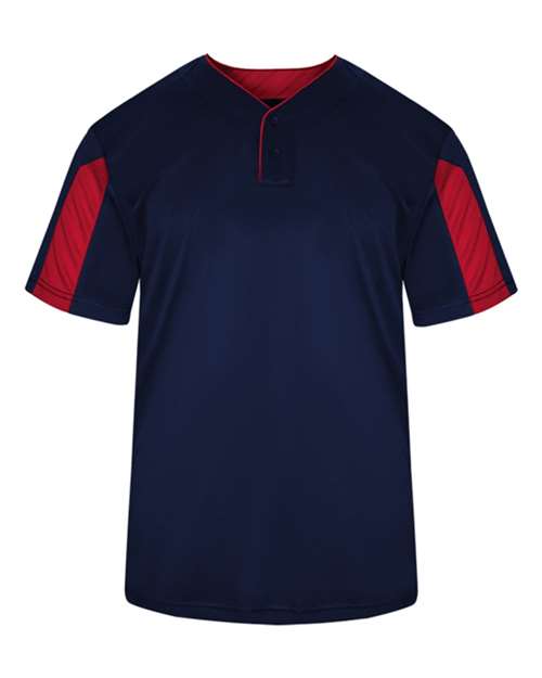 Alleson Athletic 7976 Striker Placket #color_Navy/ Red