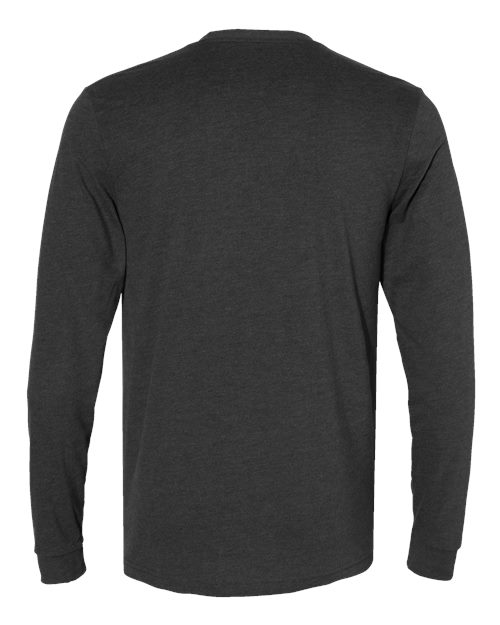 Next Level 6411 Unisex Sueded Long-Sleeve Crew #color_HEATHER CHARCOAL