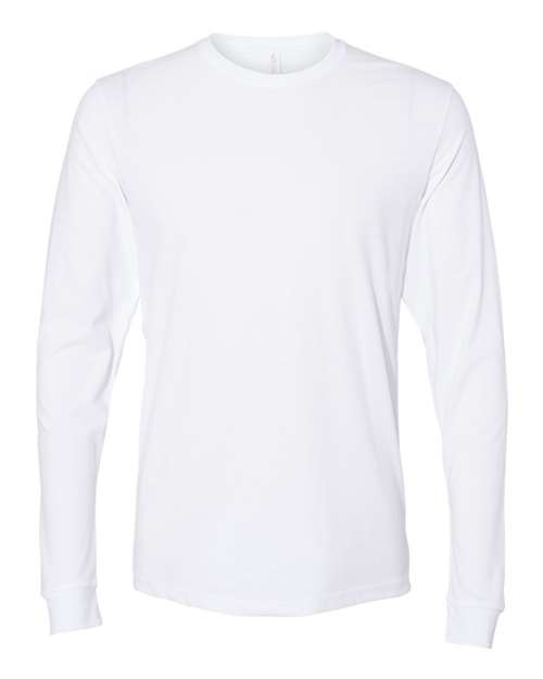 Next Level 6411 Unisex Sueded Long-Sleeve Crew #color_WHITE