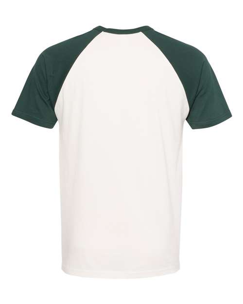 Next Level N3650 Unisex Raglan Short-Sleeve T-Shirt #color_FRST GRN/ NATURL