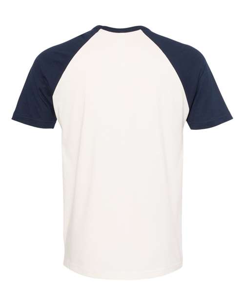 Next Level N3650 Unisex Raglan Short-Sleeve T-Shirt #color_MDNT NVY/ NATURL