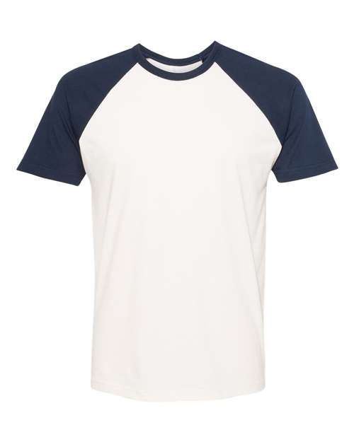 Next Level N3650 Unisex Raglan Short-Sleeve T-Shirt #color_MDNT NVY/ NATURL