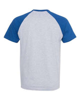 Next Level N3650 Unisex Raglan Short-Sleeve T-Shirt #color_ROYAL/ HTHR GRAY