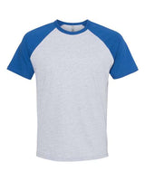 Next Level N3650 Unisex Raglan Short-Sleeve T-Shirt #color_ROYAL/ HTHR GRAY