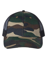 Valucap S102 Sandwich Trucker Cap #color_Green Camo/ Black