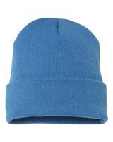 Yupoong 1501 Adult Cuffed Knit Beanie #color_CAROLINA BLUE