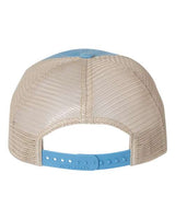 Richardson 111 Garment-Washed Trucker Cap #color_Columbia Blue/ Khaki