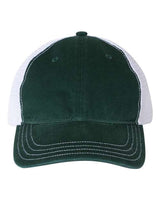 Richardson 111 Garment-Washed Trucker Cap #color_Dark Green/ White