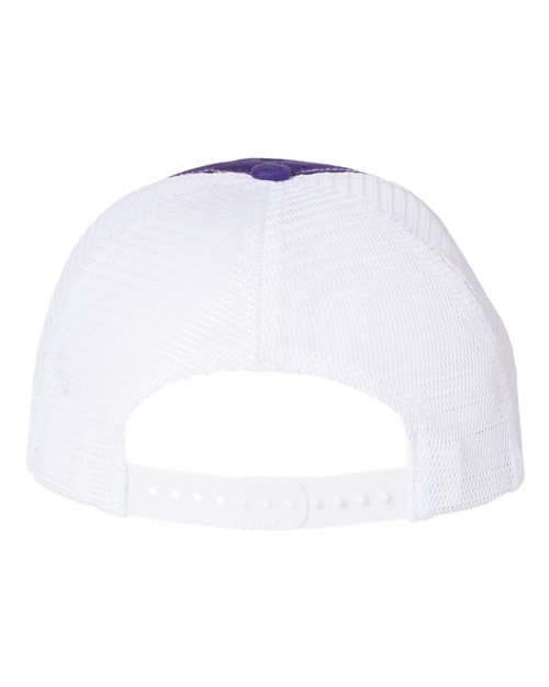 Richardson 111 Garment-Washed Trucker Cap #color_Purple/ White