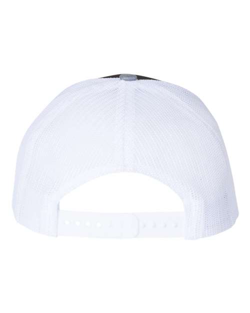 Richardson 112 Snapback Trucker Cap #color_Black/ White/ Heather Grey
