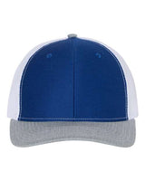 Richardson 112 Snapback Trucker Cap #color_Royal/ White/ Heather Grey