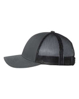 Richardson 115 Low Pro Trucker Cap #color_Charcoal/ Black
