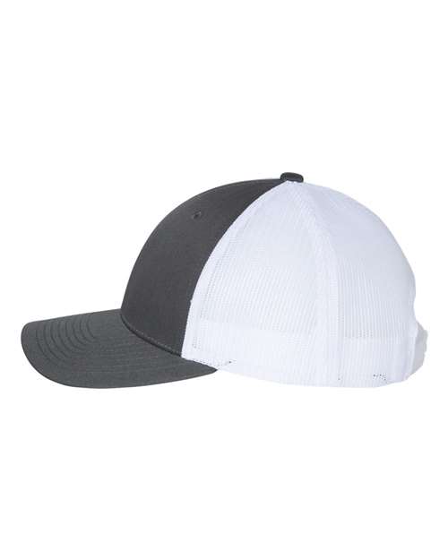 Richardson 115 Low Pro Trucker Cap #color_Charcoal/ White