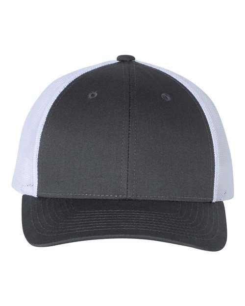Richardson 115 Low Pro Trucker Cap #color_Charcoal/ White