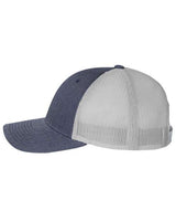 Richardson 115 Low Pro Trucker Cap #color_Heather Navy/ Light Grey