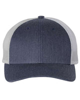 Richardson 115 Low Pro Trucker Cap #color_Heather Navy/ Light Grey