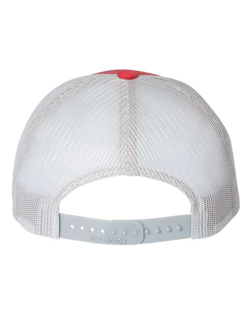 Richardson 115 Low Pro Trucker Cap #color_Heather Red/ Light Grey