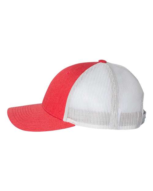 Richardson 115 Low Pro Trucker Cap #color_Heather Red/ Light Grey