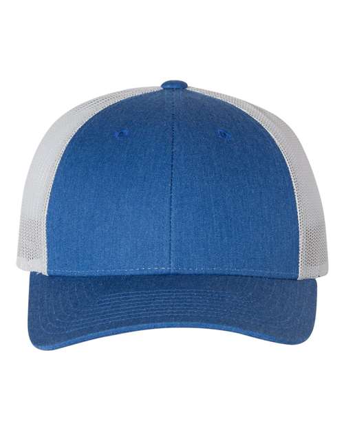 Richardson 115 Low Pro Trucker Cap #color_Heather Royal/ Light Grey