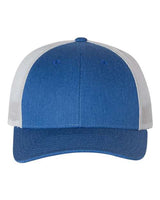 Richardson 115 Low Pro Trucker Cap #color_Heather Royal/ Light Grey